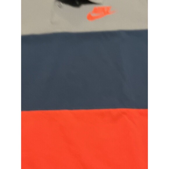 Nike 3 Tone Striped Short Sleeve Polo Shirt Men's Large Blue/Red Color Block - Picture 4 of 8
